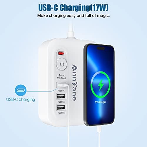 European Travel Plug Adapter with 4FT Extension Cord, (Not for UK) US to European International Plug Adapter Travel Essentials France Germany Greece - Image 5