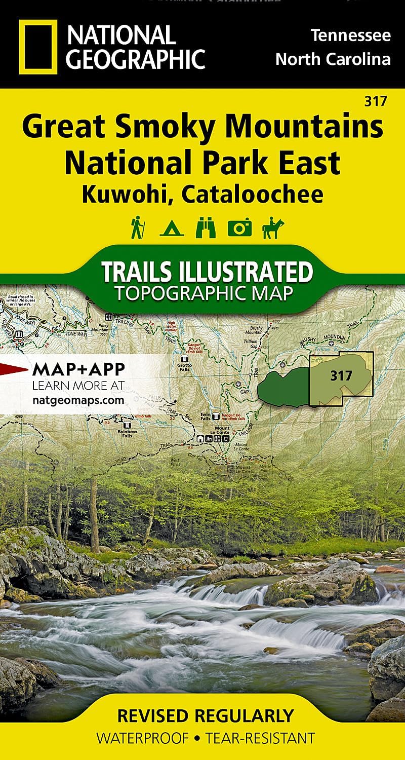 Great Smoky Mountains National Park East: Kuwohi, Cataloochee Map (National Geographic Trails Illustrated Map, 317)