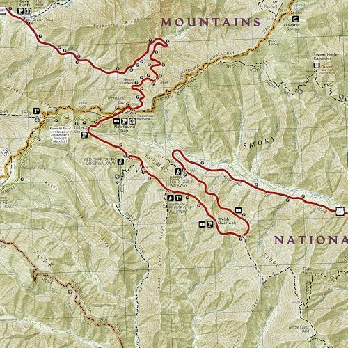 Great Smoky Mountains National Park East: Kuwohi, Cataloochee Map (National Geographic Trails Illustrated Map, 317) - Image 3