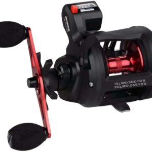 KastKing ReKon Round Baitcasting Fishing Reel, Saltwater Inshore Surf Trolling Reel, Up to 30LBS Powerful Max Drag, Conventional Reel for Catfish, Musky, Bass, Durable Graphite Frame for Saltwater