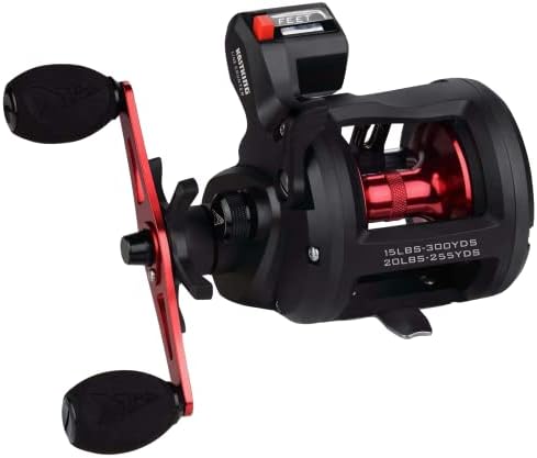 KastKing ReKon Round Baitcasting Fishing Reel, Saltwater Inshore Surf Trolling Reel, Up to 30LBS Powerful Max Drag, Conventional Reel for Catfish, Musky, Bass, Durable Graphite Frame for Saltwater