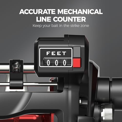 KastKing ReKon Round Baitcasting Fishing Reel, Saltwater Inshore Surf Trolling Reel, Up to 30LBS Powerful Max Drag, Conventional Reel for Catfish, Musky, Bass, Durable Graphite Frame for Saltwater - Image 4